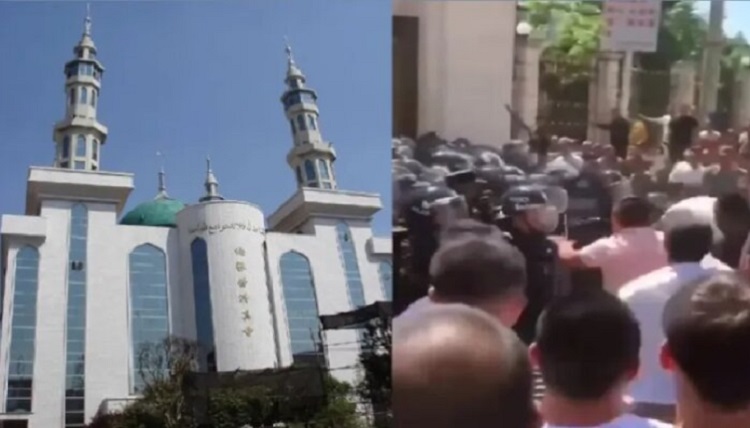  Protes Rencana Penghancuran Kubah Masjid, Warga Muslim Bentrok dengan Aparat Keamanan China