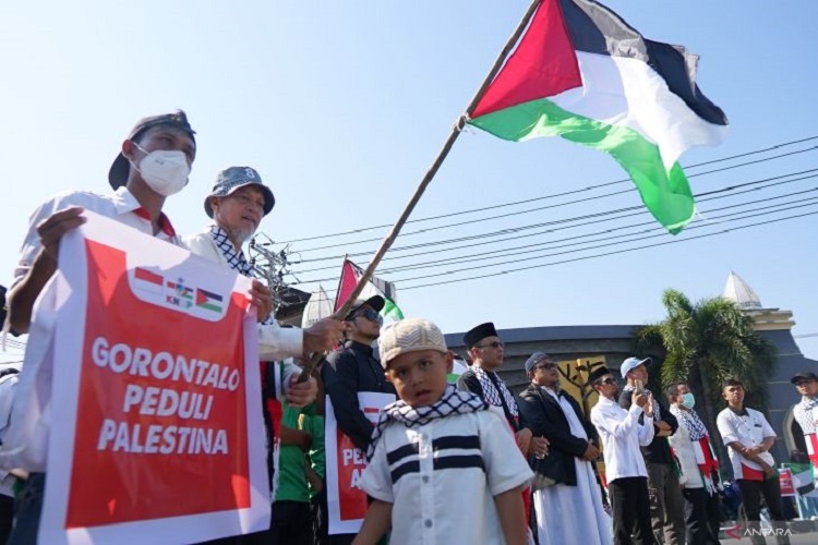  Ratusan Warga Gorontalo Gelar Aksi Solidaritas Palestina