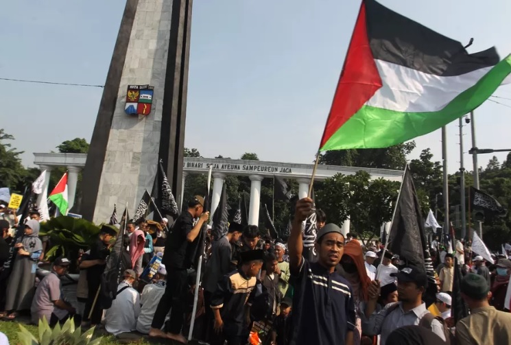  Gelar Aksi Bela Palestina, Ribuan Warga Bogor Tuntut Hentikan Genosida