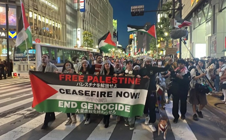  Solidaritas Palestina, Warga di Jepang Gelar Pawai ‘The Intifada March’