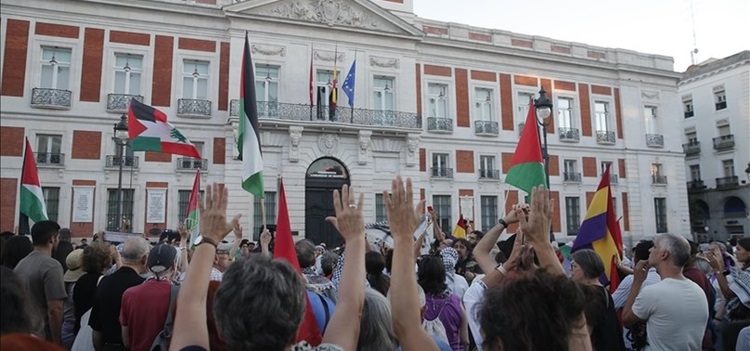  Warga Spanyol Gelar Aksi Bela Palestina di Madrid