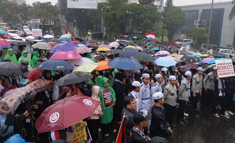  Aksi Solidaritas Palestina di Kota Hujan