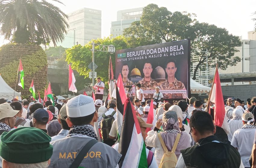  Aksi MOI di Jakarta Doakan TNI Gugur dan Bela Al Aqsha